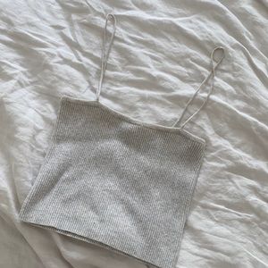 Knit crop tank